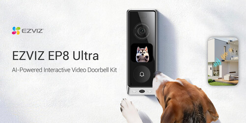 EZVIZ is likely the first in the industry to introduce its latest video doorbell, the EP8 Ultra, featuring an interactive screen.