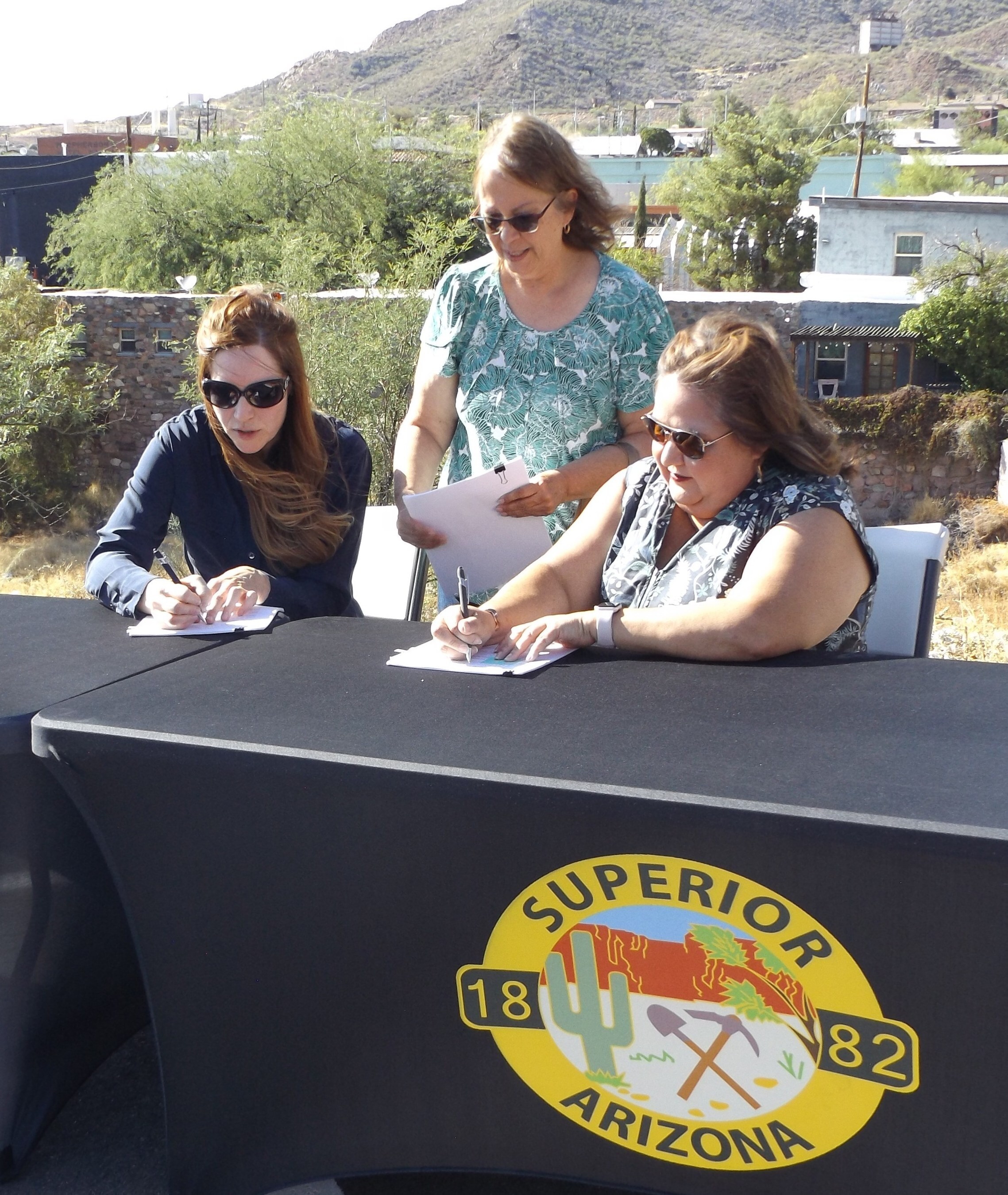 Mayor Besich and Vicky Peacy