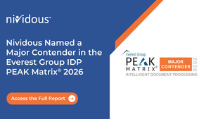 Everest Group Names Nividous a Major Contender for the Sixth Consecutive Year in IDP Products PEAK Matrix® Assessment 2026