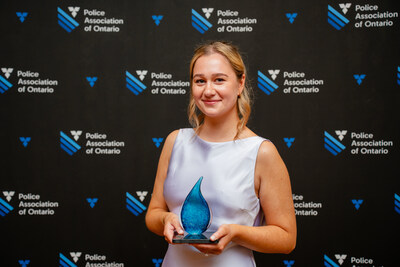 On-Duty Difference Maker – Civilian Police Service Employee: Olivia Gater, Thunder Bay Police Service, honoured for exceeding job expectations while on duty. Photo credit: Ryan Ng. (CNW Group/Police Association of Ontario)