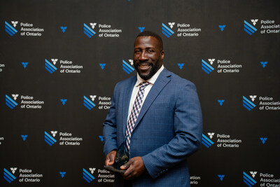 Community Role Model: Devon Archer, Ottawa Police Service, recognized for making a significant contribution to the community over an extended period. Photo credit: Ryan Ng. (CNW Group/Police Association of Ontario)