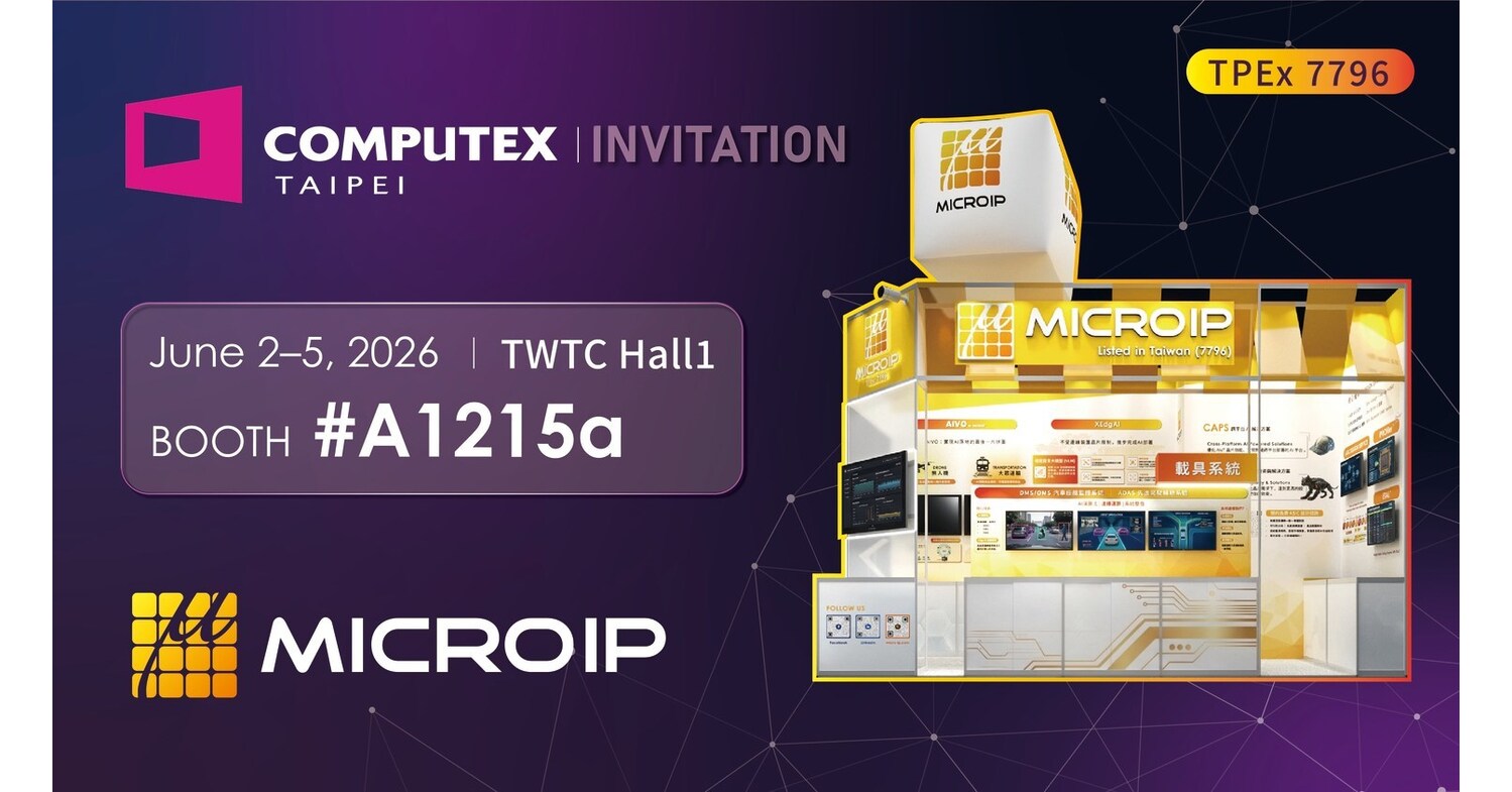MICROIP to Debut AI Vehicle System Business Group and Edge AI Innovations at COMPUTEX 2026