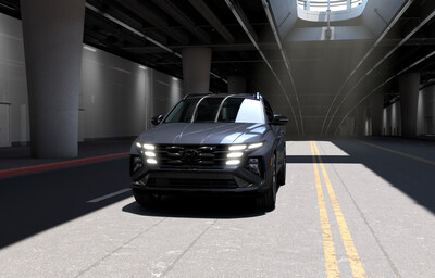 2026 Hyundai Tucson Hybrid AWD Night is depicted in Ecotronic Gray (CG image)