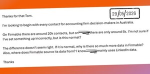 Relief as Firmable locates 15,000 accounting decision-makers reported missing at leading global B2B data provider