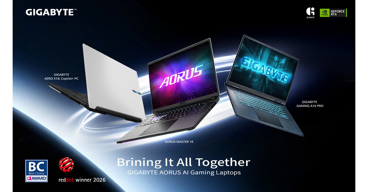 GIGABYTE pr&auml;sentiert auf der COMPUTEX 2026 preisgekr&ouml;nte KI-Gaming-Laptops und revolution&auml;re GiMATE-Updates