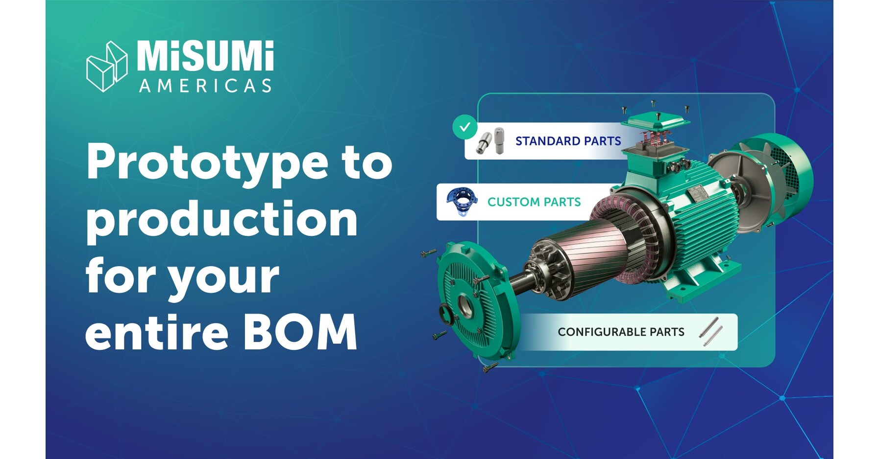 MISUMI precision-parts production line, the manufacturing backbone behind the new MISUMI Americas platform