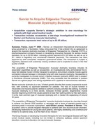 Servier to Acquire Edgewise Therapeutics' Muscular Dystrophy Business