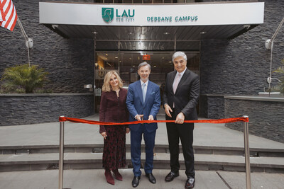 Mr. Debbane, with his wife Carmen, and President Abdallah.