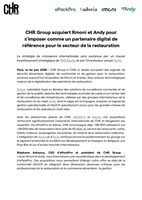 CHR Group acquiert Rmoni et Andy pour s'imposer comme un partenaire digital de référence pour le secteur de la restauration