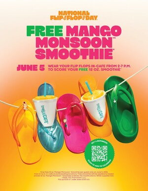 Wear Flip Flops, Get a Free Smoothie at Tropical Smoothie Cafe® on National Flip Flop Day®, Friday, June 5