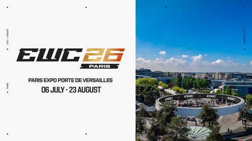 Esports World Cup 2026 Venue Announced: Paris Expo Porte de Versailles, Tickets Live Now for All 25 Competitions (PRNewsfoto/Esports World Cup) Esports World Cup 2026 Venue Announced: Paris Expo Porte de Versailles, Tickets Live Now for All 25 Competitions (PRNewsfoto/Esports World Cup)