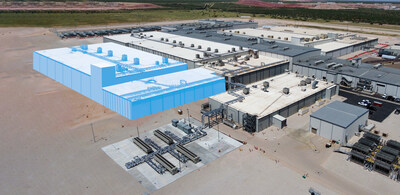 An illustration of the new uranium enrichment plant Urenco USA will construct at the National Enrichment Facility in Eunice, New Mexico, which will add 2.1 million separative work units (SWU) of capacity to the facility. Construction will begin in 2029. Initial production of low enriched uranium (LEU) at the new plant will start in 2032, with full production online in 2036.
