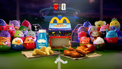 For soccer fans in training, each order of the FIFA World Cup 26™ Happy Meal comes with one of 23 Squishmallows™ plushies, including the official mascots for FIFA World Cup 26™.