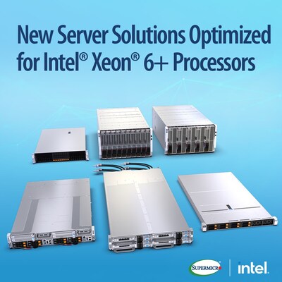 针对Intel Xeon 6+处理器优化的全新服务器解决方案 (PRNewsfoto/Super Micro Computer, Inc.)