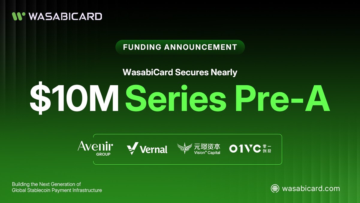 WasabiCard raises Series Pre-A funding