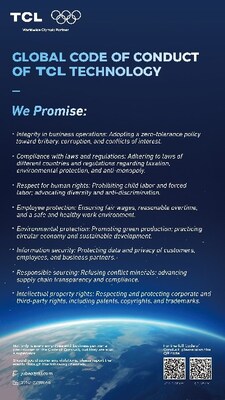 TCL TECH introduced the TCL TECH Global Code of Conduct.