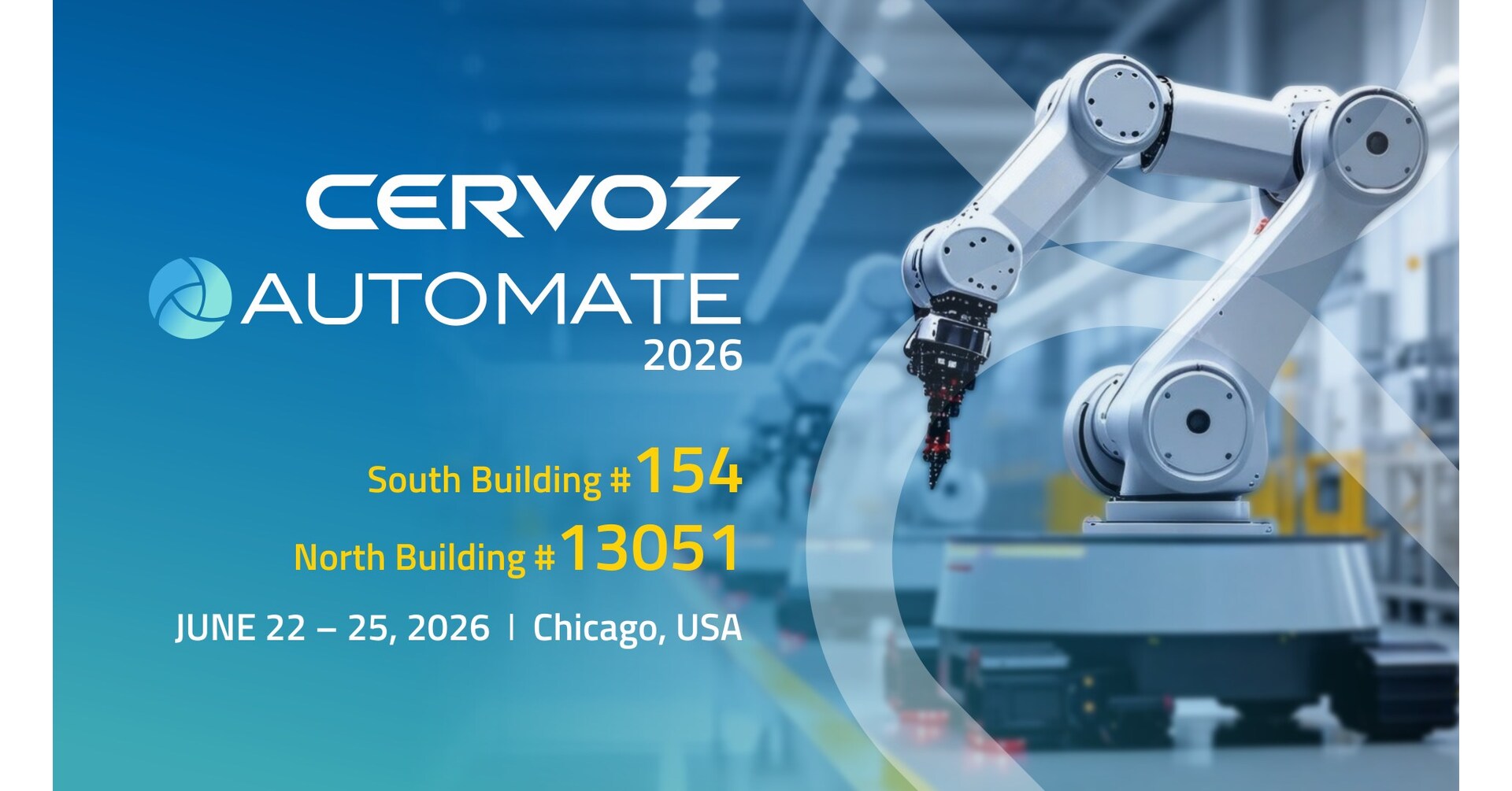 Cervoz at Automate 2026: Industrial Storage and Connectivity Solutions for AI-Driven Automation