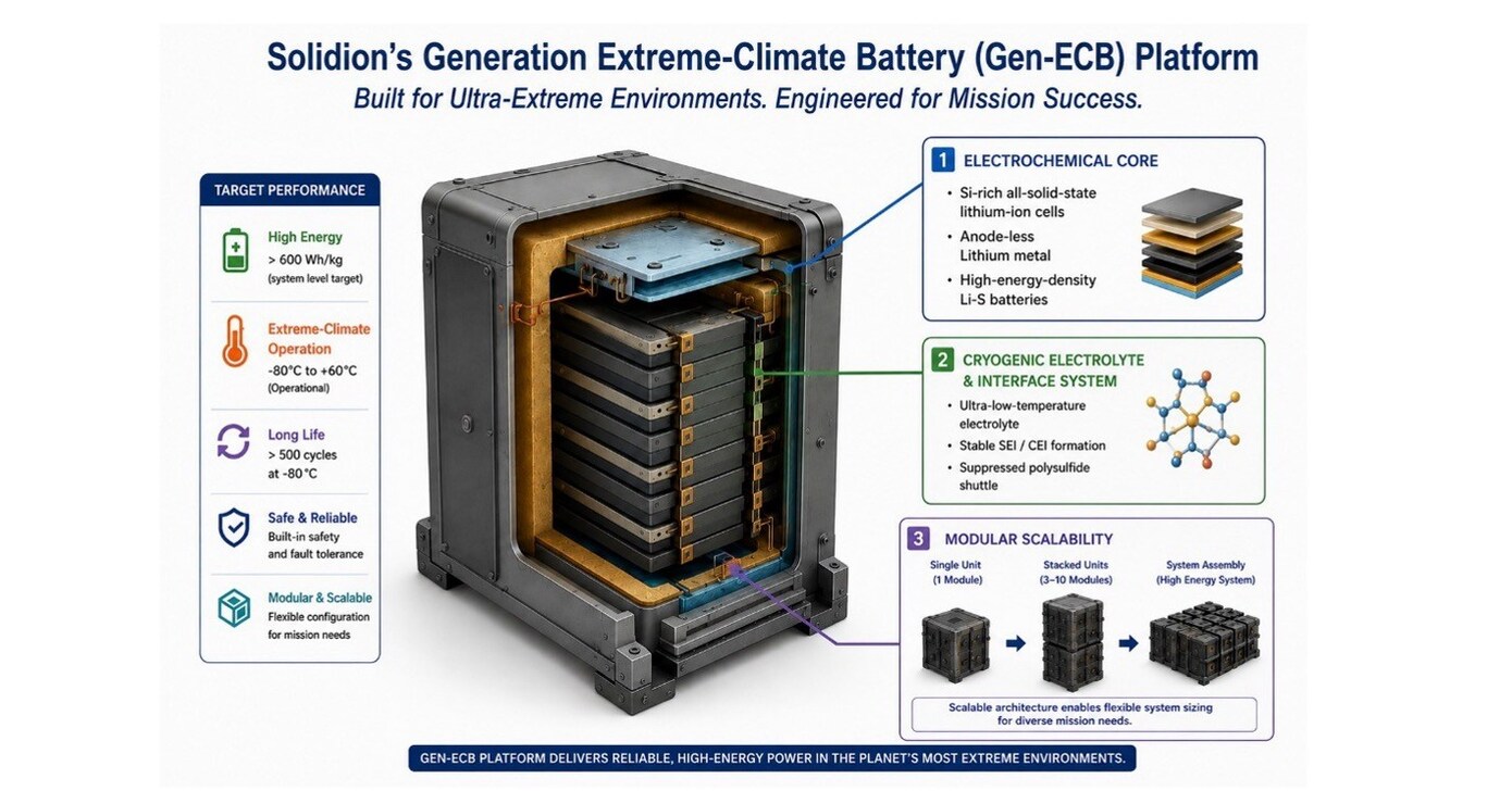 Solidion Technology Unveils Patented Extreme-Climate Battery Technology Targeting Low Earth Orbit-Based Artificial Intelligence Data Centers, Lunar Economy, and Space — GLOBAL — Aslikannih
