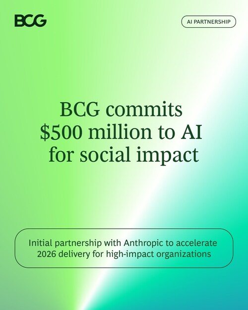 AI Poised to Transform Social Impact at Scale as BCG Commits $500 Million by End of 2030