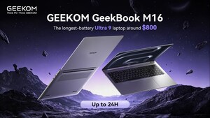 GEEKOM Launches the New GeekBook M16, Redefining the $800 High-Performance Productivity Laptop Segment