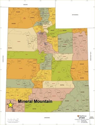 Figure 1 – Mineral Mountain Property Located in South-Western Utah. (CNW Group/Black Mammoth Metals Corp)