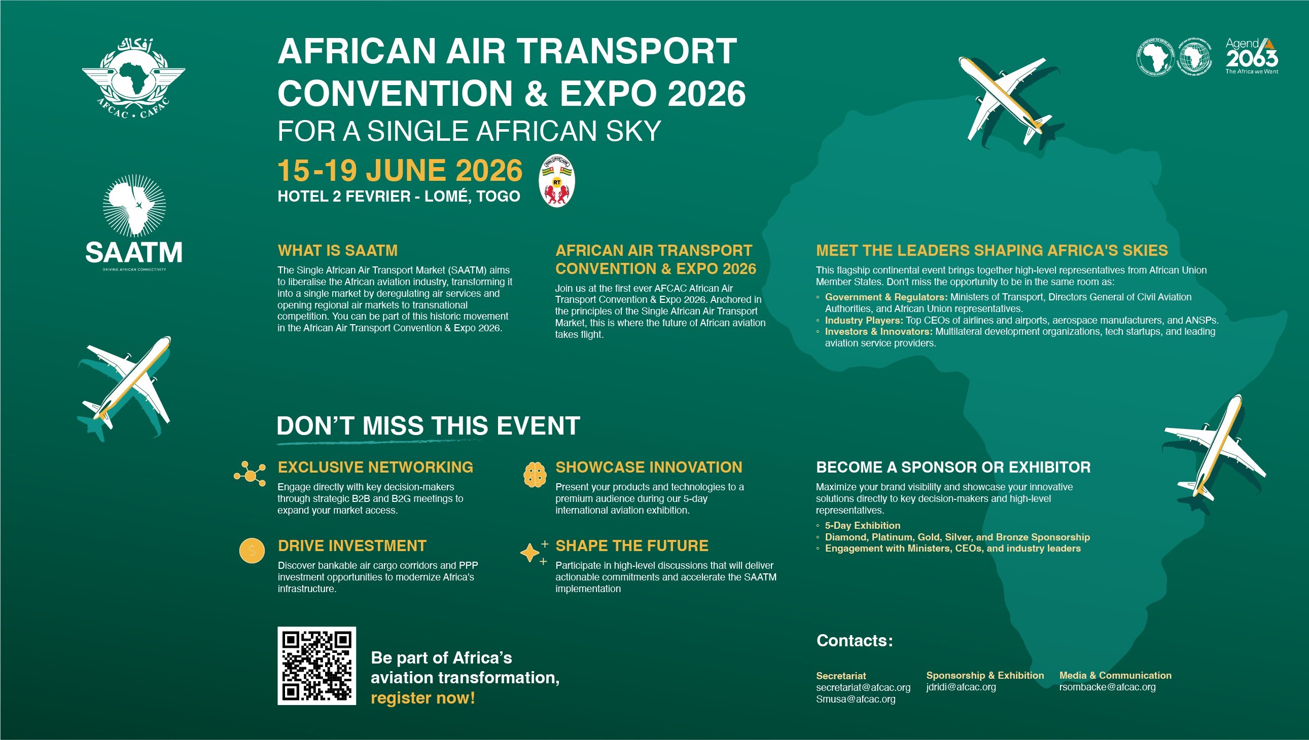 Lomé to Host African Aviation Leaders for the African Air Transport Convention &amp; Expo 2026