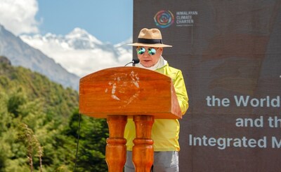 Chairman Kang Tae Sun of BYN BLACKYAK Group delivers a keynote address at the “Himalayan Climate Charter 2026 Namche Summit.” Chairman Kang Tae Sun of BYN BLACKYAK Group delivers a keynote address at the “Himalayan Climate Charter 2026 Namche Summit.”
