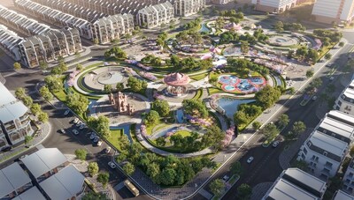 One of the project’s defining features is its low construction density of approximately 30%, with the majority of the land dedicated to green landscapes, water features, public spaces, and community amenities.