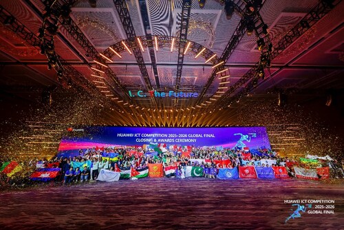 At the Closing & Awards Ceremony of the 10th Huawei ICT Competition Global Final (PRNewsfoto/Huawei)