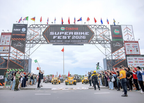 Riders and motorcycle communities from across the Asia Pacific region gather for Castrol Superbike Fest 2026 in Nha Trang, Vietnam, celebrating the spirit of One Ride, One Connection. (PRNewsfoto/Castrol)