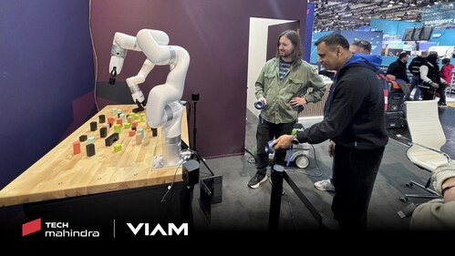 At Hannover Messe in April, Viam debuted its robotics teleoperation demonstration in partnership with Tech Mahindra to 110,000+ manufacturing leaders from around the world. The demo features two Viam-powered robotic arms performing live pick-and-place tasks, controlled remotely in real time. It provides a firsthand look at software-defined industrial automation that’s hardware-agnostic and built to evolve.