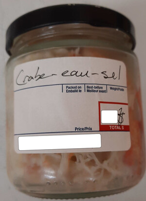 Mise en garde à la population - Innocuité non assurée de crabe en saumure et absence de la mention « Garder congelé jusqu'à utilisation » sur l'emballage de saumon fumé, tous deux vendus par l'entreprise Station Service Michaud