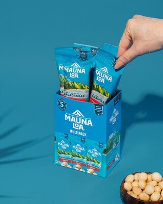 Each individual, one-ounce pack of Mauna Loa Sea Salt Macadamia Nuts is perfectly portioned for busy days, packed lunchboxes, family snacking moments and everything in between.