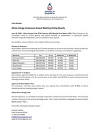 Africa Energy Announces Annual Meeting Voting Results