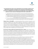 Les Laboratoires Pierre Fabre ont reçu l'approbation de la Commission européenne pour BRAFTOVI® (encorafenib) en association avec le cetuximab et FOLFOX (fluorouracile, leucovorine et oxaliplatine) comme traitement de première ligne chez les patients adultes atteints d'un cancer colorectal métastatique (CCRm) avec mutation BRAFV600E