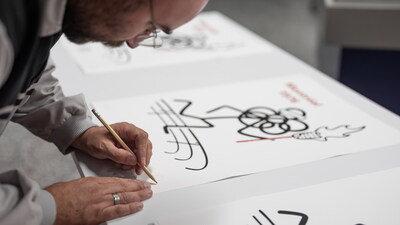 Collaboration avec l'artiste montréalais LeBicar (Groupe CNW/Société de développement et de mise en valeur du Parc olympique (SDMVPO))