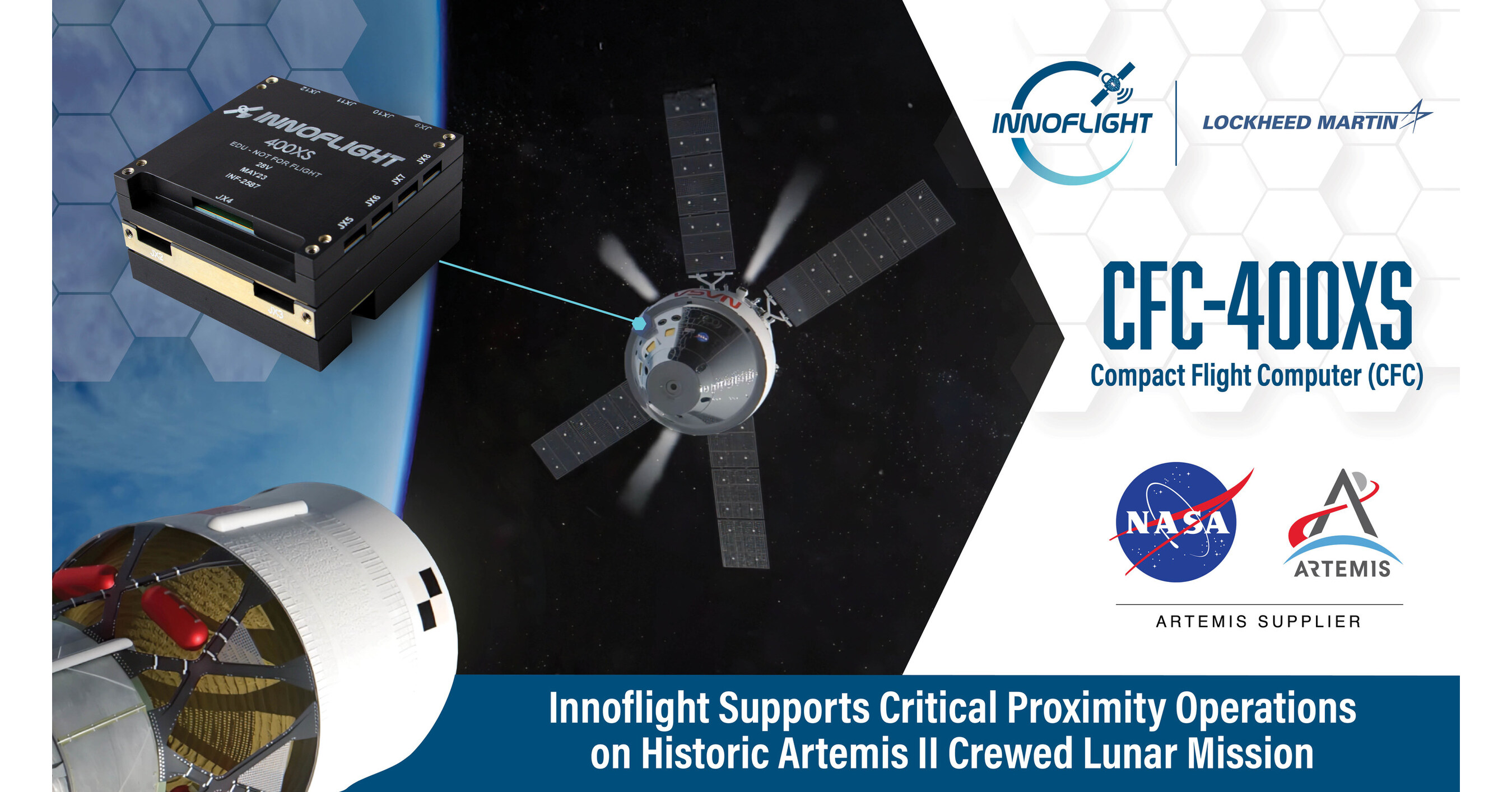 Innoflight Supports Critical Proximity Operations on Historic Artemis II Crewed Lunar Mission