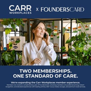 Carr Workplaces Enhances Member Perks with New FoundersCard Partnership