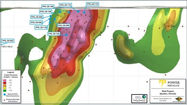 Figure 1 – Lion Zone MRE Drill holes reported in this news release (CNW Group/Power Nickel Inc.) Figure 1 – Lion Zone MRE Drill holes reported in this news release (CNW Group/Power Nickel Inc.)