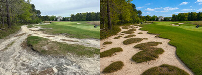 Pine Ridge Golf Club – Before & Planned Enhancement
A current view of Pine Ridge Golf Club (left) compared to a conceptual rendering of planned course enhancements under Brooke Management Group's ownership and redevelopment vision.