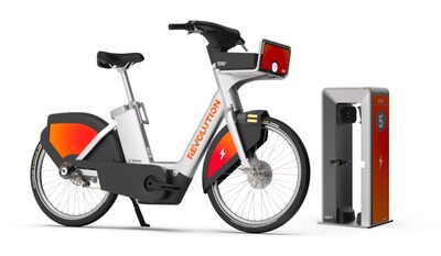 Electric Rev Bike and Charging Rev Dock