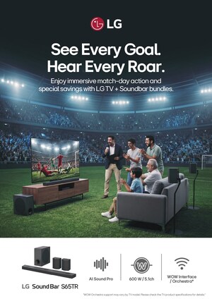 CREATE YOUR OWN LIVING ROOM ARENA: EXPERIENCE UNRIVALED SPORTS AUDIO WITH LG'S ADVANCED SOUNDBARS AND PORTABLE SPEAKERS