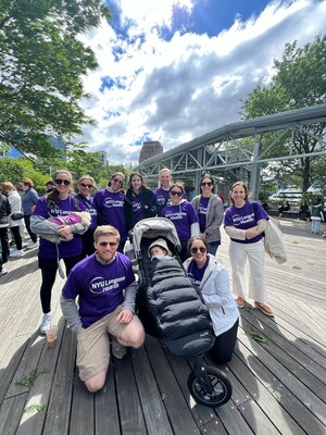 Benjamin Carstens joined by his parents and his care team at the Liver Life Walk at Chelsea Piers.