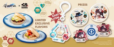 Honkai: Star Rail x Kura Sushi Bikkura Pon collaboration features monaka sandwiches and capsule prizes inspired by fan-favorite characters Sparkle and Aventurine. Honkai: Star Rail x Kura Sushi Bikkura Pon collaboration features monaka sandwiches and capsule prizes inspired by fan-favorite characters Sparkle and Aventurine.