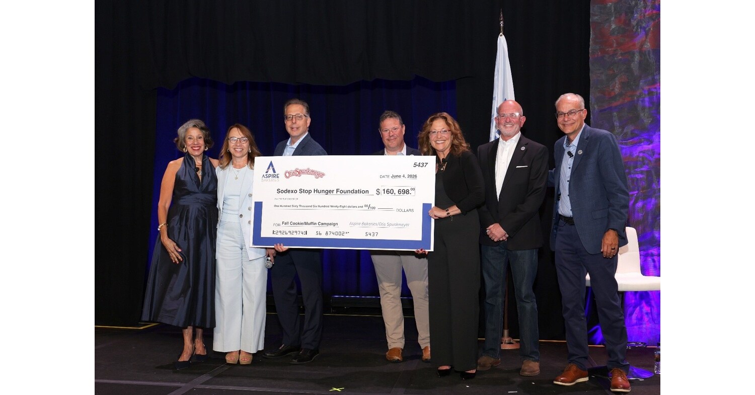 Aspire Bakeries and Otis Spunkmeyer Support the Sodexo Stop Hunger Foundation with Record-Breaking Donation