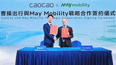 CaoCao CEO, Gong Xin, and May Mobility CEO, Dr. Edwin Olson, at the 2026 International Automotive Expo in Hong Kong where the two companies officially signed the deal and CaoCao unveiled its new RoboX Strategy. CaoCao CEO, Gong Xin, and May Mobility CEO, Dr. Edwin Olson, at the 2026 International Automotive Expo in Hong Kong where the two companies officially signed the deal and CaoCao unveiled its new RoboX Strategy.