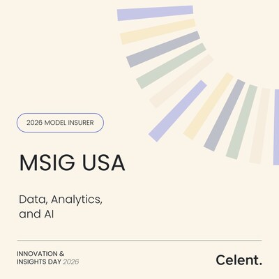 MSIG USA, Celent Model Insurer, Data, Analytics, and AI
