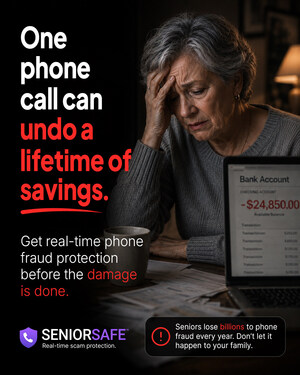 Sentien Unveils Game-Changing AI Platform, SeniorSafe - Stops Both Human and AI-Deepfake Phone Fraud and Scams
