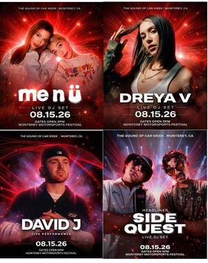 Monterey Motorsports Festival Announces 2026 Entertainment Lineup Headlined by Viral DJ Duo SIDEQUEST