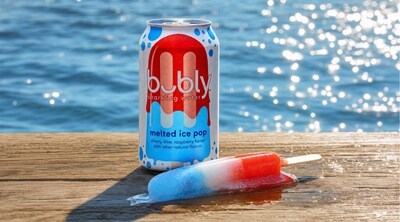 bubly Melted Ice Pop is a limited-time sparkling water flavor inspired by the classic red, white and blue ice pops of summer, with a refreshing blend of cherry, lime and raspberry flavors with no calories and no sweeteners.